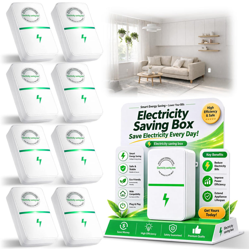 8PCS Power Plug Pro Energy Saver 2026 Updated New Stop Watt Energy Saving Device Intelligent Electricity Electric Saving Box Smart Plug in Power Box Power Factor Saver Household Power Plug-in 8pcs