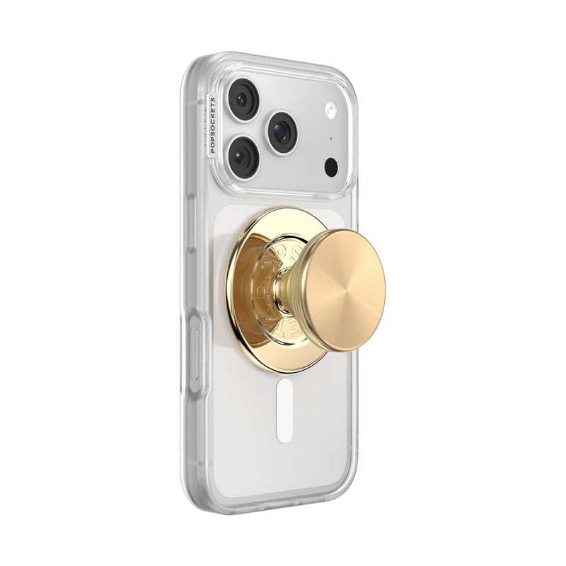 PopSockets Phone Grip for MagSafe, Magnetic Holder- Gold Radial | Removable, For Kindle / Android / iPhone, With Magnet, Spinning, Spinner, Backspin, Gold