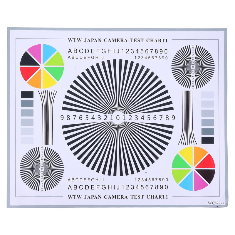 IMIKEYA Focus Calibration Card: Camera Lens Test Chart - CCTV Installation Tool & Security Alignment Accessory/Premium Equipment Color Wheel Lens Test Chart