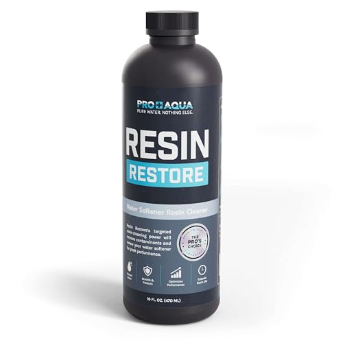 Resin Restore Water Softener Cleaner – Pro+Aqua Formula Restores Softening Power, Deep Cleans Resin Beads, 16oz – Safe for Salt-Based Water Softeners – Easy to Use
