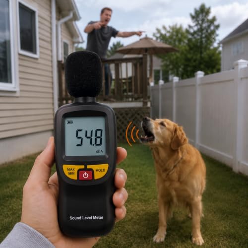 Decibel Meter, Digital Sound Level Meter 30-130dB A-Weighted