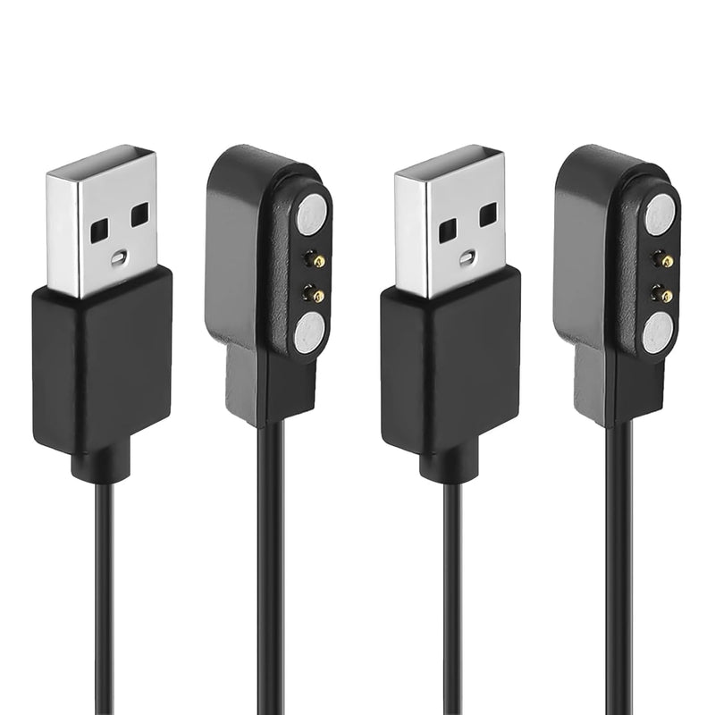 2-Pack Smart Watch Charger for VeryFit IDW19 IDW13 ID208 BT Plus - Magnetic USB Charging Cable - Replacement Power Cord for IDW15 IDW16 IDW17 IDW21 IDW25 IDW26 IDW28 GTX20 - Fast Charging Accessories