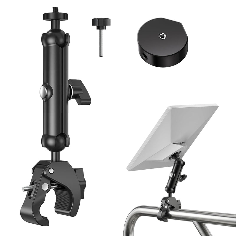 Pipe Adapter Compatible with Starlink Mini Mount, Foldable Clamp | Fits 2026/2025 & 2024 Setups; T-Handle Attachment; RV ladder, Roof Rack and Yacht, Camper Accessories Easy Installation. Black-Style-A