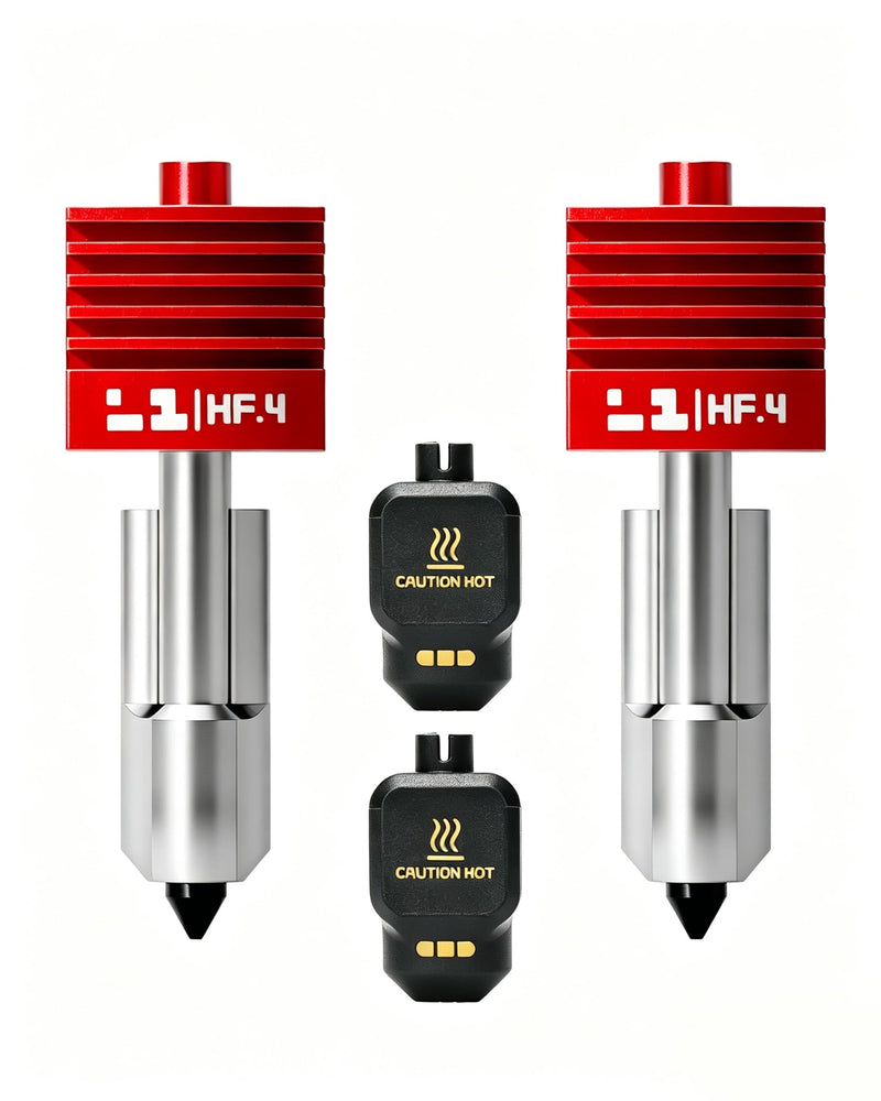 2Pcs 0.4mm High Flow P2S Hotend with MPVD Anti-Stick Hardened Steel Nozzle for Reduced Clogging, X2D HF Nozzle Save 30% Print Time, Replacement for Bambu Lab A2L/H2D/H2S/H2C/A1/A1 Mini/P2S/X2D 0.4mm Hotend*2