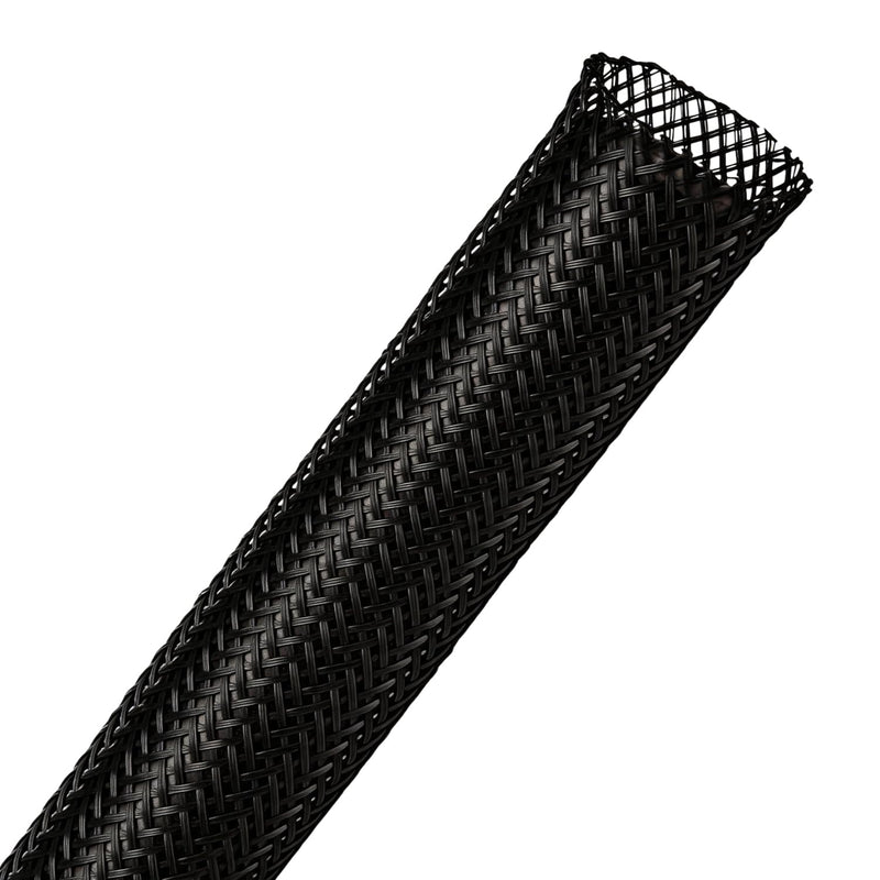 60ft – 1/4 inch & 1/2 inch PET Expandable Braided Cable Sleeve – Black – Wire Loom for Automotive, Audio, Video, Home Theater & Office Cable Management (Black, 1/4inch-30ft&1/2inch-30ft)