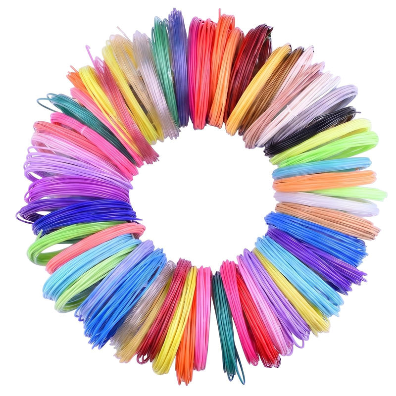 Puikos 46 Colors 3D Pen Printing Filament Refill 1.75mm Compatible with SCRIB3D P1/ADV MYNT3D Basic/Super/Pro, 754ft, 16ft per Color, Compatible with Most 3D Pens for Kids DIY Art & Crafts