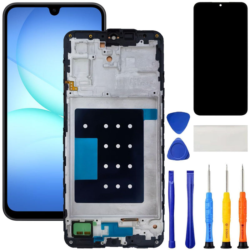 for Samsung Galaxy A17 5G Screen Replacement with Frame Kit SM-A176U A176B A176W / A17 4G LCD Touch Display Digitizer Assembly with Tools
