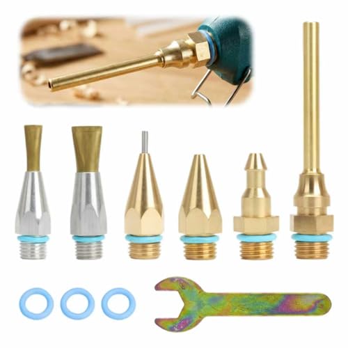 6-Piece Copper Hot Glue Gun Nozzle Set