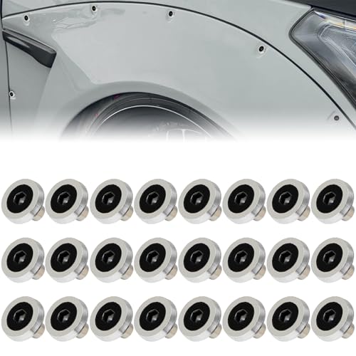 M6 Silver Anodized Aluminum Washer Fender Flare Hardware Kit M6 Flat Washer - Silver