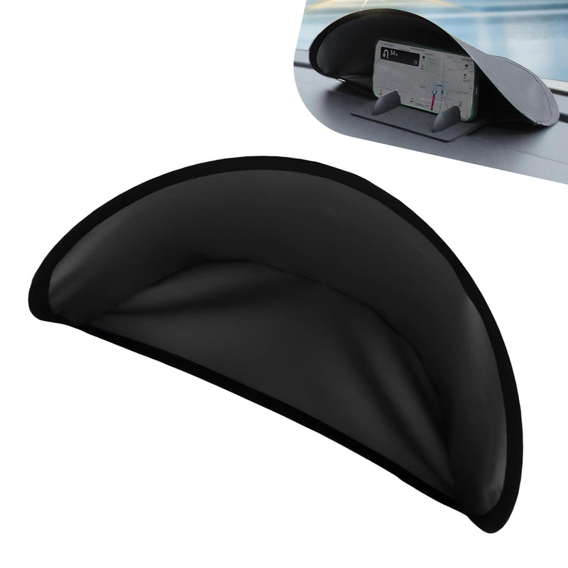 Cell Phone Sun Shade, Foldable Portable Car Dashboard Phone Sunshade, Anti-glare Smartphone Sunscreen, Car Interior Accessories (Black)