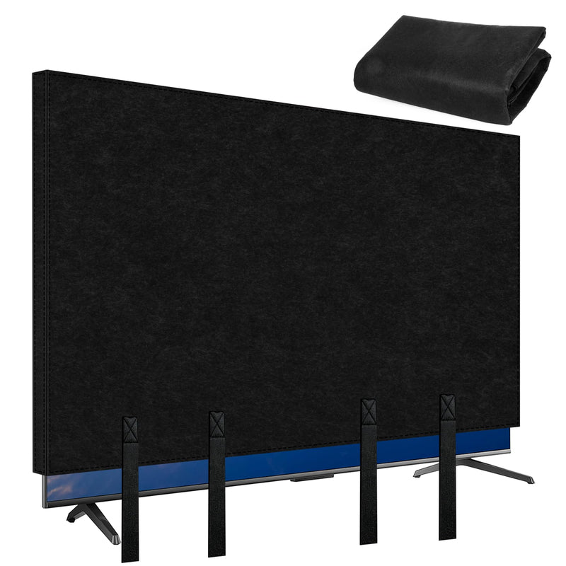 50"–55" TV Moving Cover, Thick Felt Dust Anti-Scratch | TV Screen Cover with Bottom Strap for TV Moving, Home Renovation & Pet Scratch or Other Furniture 50"-55"