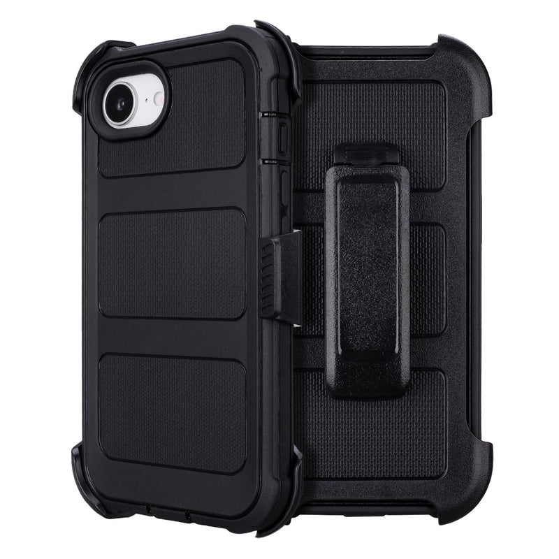 for Defender Phone Case iPhone 17e Case Belt Clip Holster Kickstand Black | for iPhone 17 e Case Heavy Duty iPhone17e Phone Case Rugged Dustproof Port Sturdy Protective Cover for Phone Case 17e Black