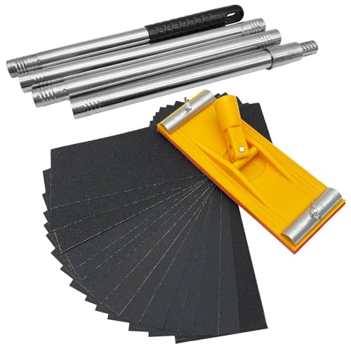 Pole Sander for Drywall, Hand Sanding Pole with Extension Handle Pole Sander Set