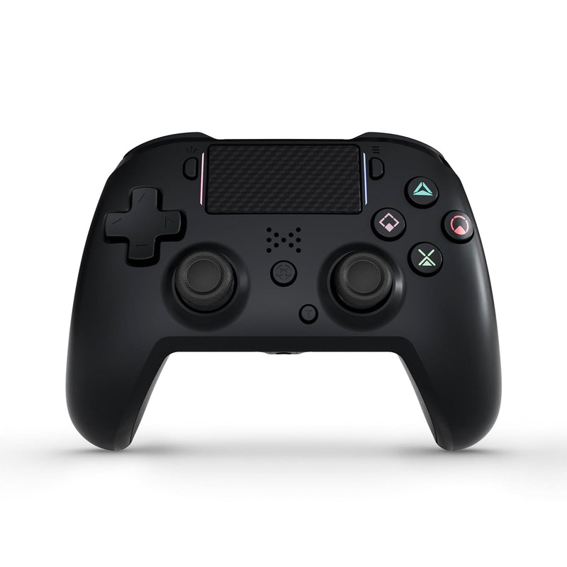 Jersonn Wireless Controller Compatible with PS4/Pro/Slim/PC, with Dual Vibration, 1200mAh Battery, 6-Axis Motion Sensor, Built-in Speaker & 3.5mm Headphone Jack, Charging Cable (Black) Black