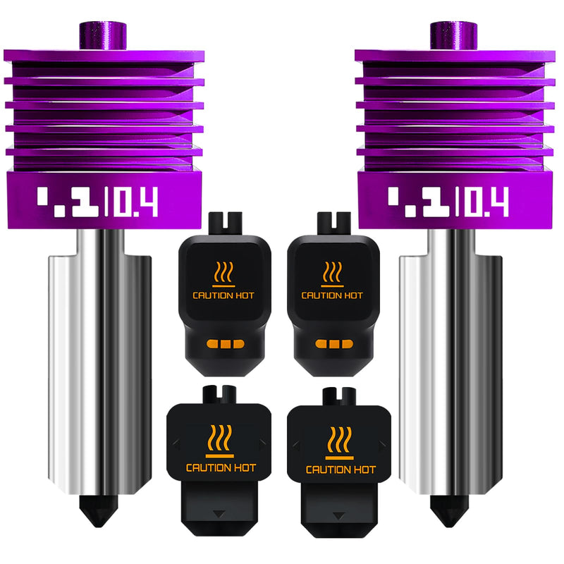 2PK MPVD Hotend 0.4mm for Bambu Lab X2D/P2S H2/A1 Series Nozzle Upgrade Nano-Coating Anti-Stick Filament High Hardness 2800HV for Bambu lab X2D P2S Nozzle Bambu Lab H2S Hotend 2 PK 0.4mm Hotend Kit For X2D/P2S/H2D/H2C/H2S/A1/A1mini