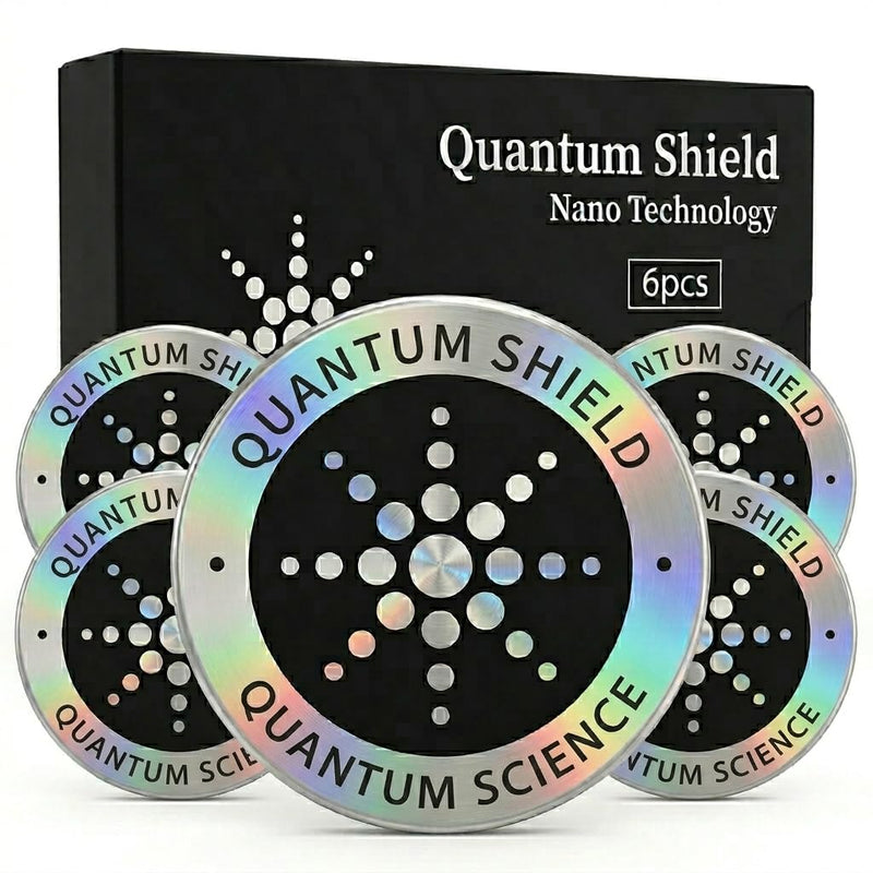 Protection Stickers for Cell Phones 6-Pack Silver EMF Neutralizer Discs | For Phones, Tablets, Laptops, WiFi & 5G Devices