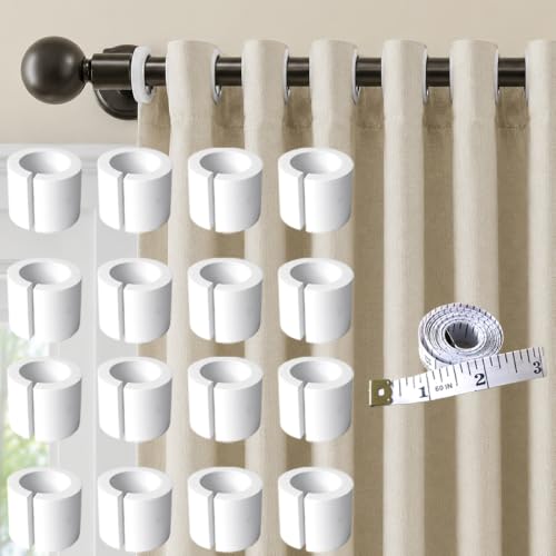 16Pcs Curtain Spacers for Grommet Drapes with 1 Soft Tape Measure - 50mm 16