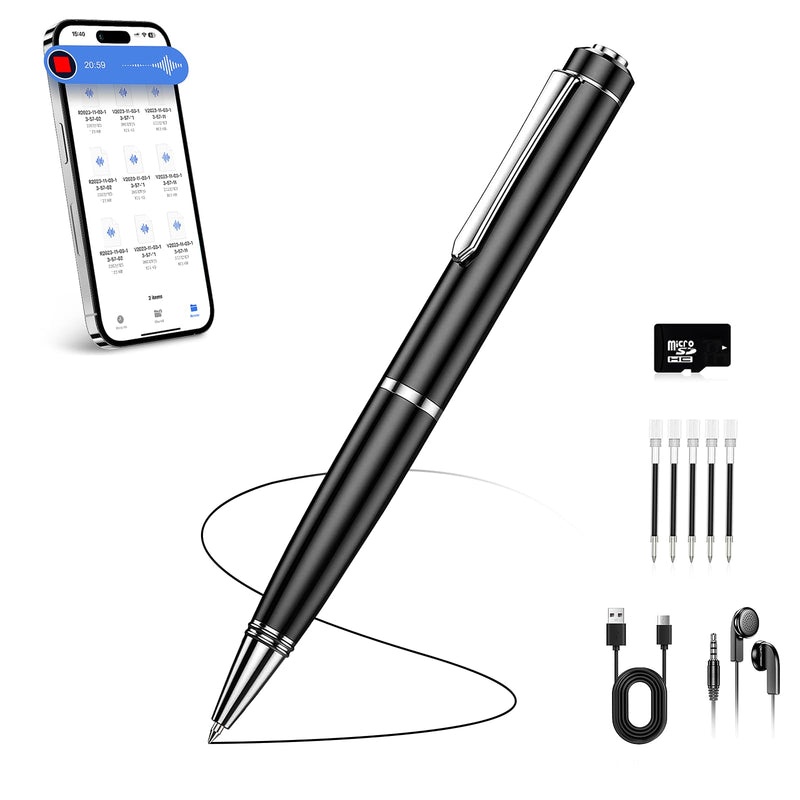 64GB Digital Voice Recorder, Audio Recorder with 25H Battery Life, Playback & Voice Activation Recording Device, Voice Activated Recorder with AI Noise Reduction for Lectures/Meetings/Interviews 64.0 GB