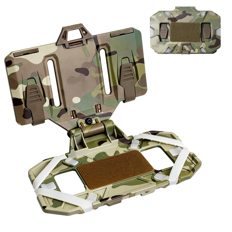 Tactical Phone Holder, Chest Phone Mount for Plate Carrier – MOLLE Compatible Universal Phone Holster for Screen Size 4.7"-6.7", Tactical Vest Attachment for Hunting, Duty, Hiking (Camo Green)