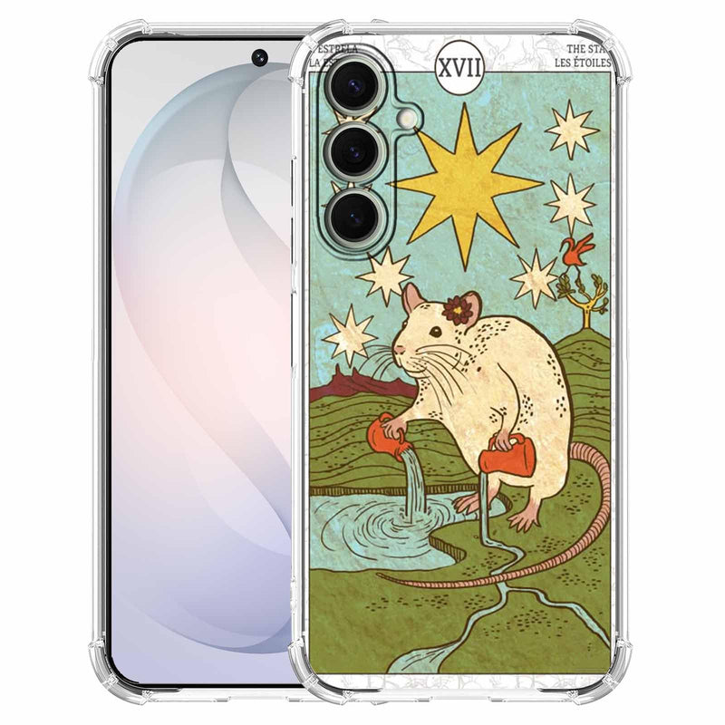 Case for Samsung Galaxy S26 with Tarot Card Design,Aesthetic Cute Rat Pattern,Trendy Soft TPU Bumper Phone Cover,6.3"(Rat,S26)