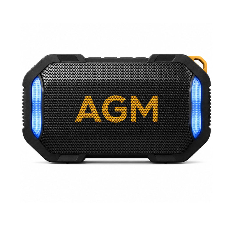 AGM MagROCK Magnetic Bluetooth Speaker, IP67 Waterproof & Floatable, Strong Magnet Mount for Fridge & Toolbox, Drop-Proof Rugged Portable with RGB Lights, TWS Stereo, for Shower, Garage, Outdoor