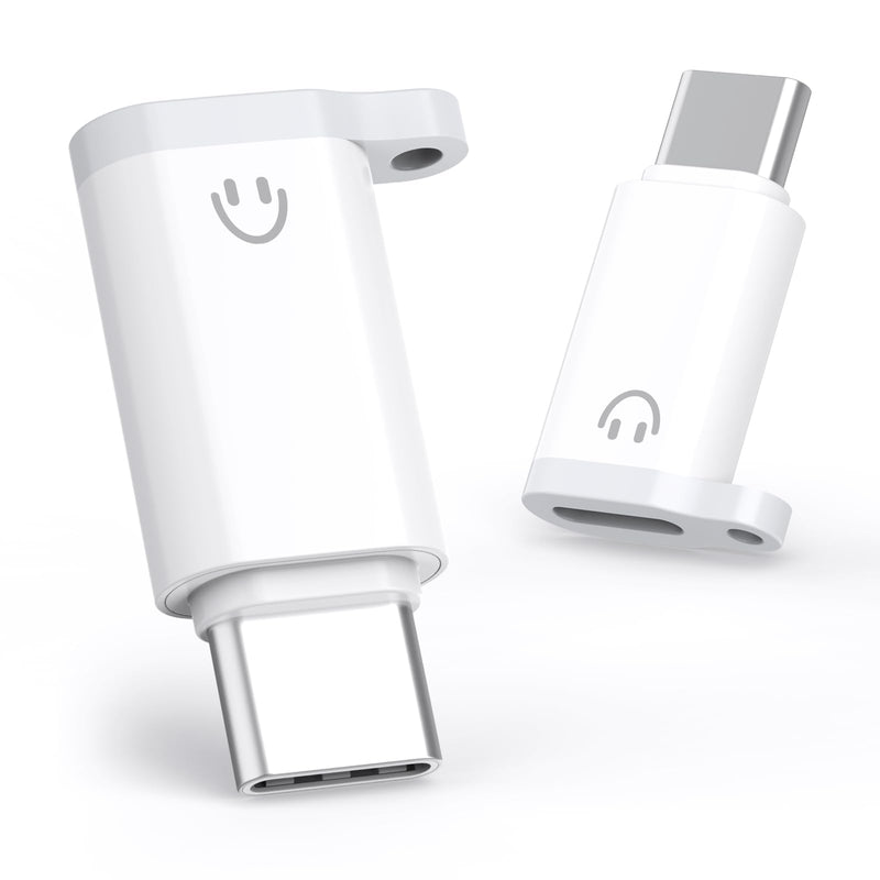 Lightning to USB-C Adapter Audio for Headphones, 2 Pack USB-C Male to Lightning Female Earbuds Adapter with Mic & Line Control, No Charging/Data, Compatible with iPhone 15/16/17, iPad, USB-C Devices