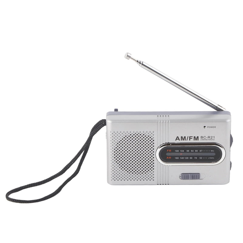 Generic Portable AM FM Mini Radio, Lightweight Pocket Size with Telescopic Antenna and Built in Speaker, for Outdoor Indoor Travel Camping