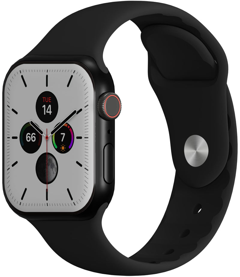 HeiKe Sport Silicone Band Compatible with Apple Watch Bands for Women Men | 44mm 46mm 40mm 42mm 45mm 41mm 49mm 38mm Soft Waterproof Strap for iWatch Series 11 10 9 8 7 6 5 4 3 2 1 Ultra 3 2 1 SE Black 49mm/46mm/45mm/44mm/42mm(series3/2/1)