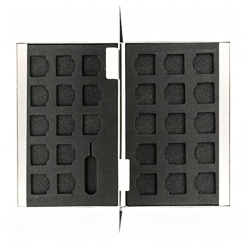 Nano SIM Card Holder Case, 26/28/30 Slots SIM Card Organizer Storage Box, Nano SIM Holder Travel Case with Eject Pin Slot, Slim Portable Pocket SIM Card Storage Organizer (28 Nano Sim Slots) 28 Nano Sim Slots