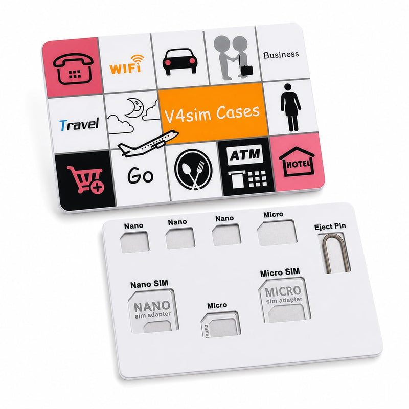 SIM Card Adapter Set & Nano SIM Card Holder Case with Phone Pin Needle Quality Sim,Converter Set for Nano Micro Sim Card (Style A) Style A