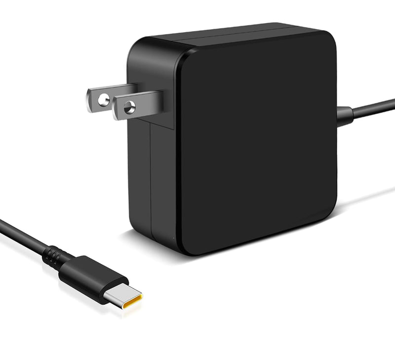 65W USB C Charger Compatible with Lenovo ASUS Laptop Computer Charger | Chromebook Charger Compatible with HP, Acer, Samsung Galaxy, Huawei Matebook Laptop Gloss Black