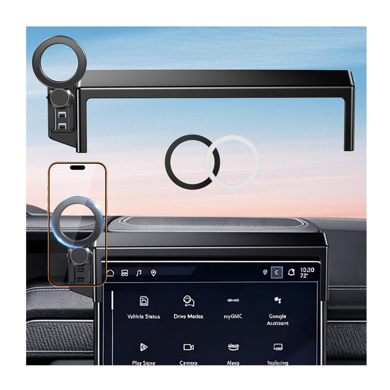 Car Phone Holder for GMC Yukon/Yukon XL 2026 2025 with 16.8-Inch Screen, 360° Rotation Magnetic Cell Phone Mount, Compatible with Magsafe, Does Not Affect Air Vent, Black Fit for 2025-2026 Yukon/Yukon XL, 16.8-Inch