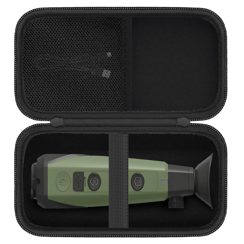Thermal Camera Hard Storage Case for TS004/ TS004 Pro Infrared Monocular | Shock Resistant Construction, Accessory Storage Pouch, Compact Portable Layout for Industrial & Outdoor Detection Use Black
