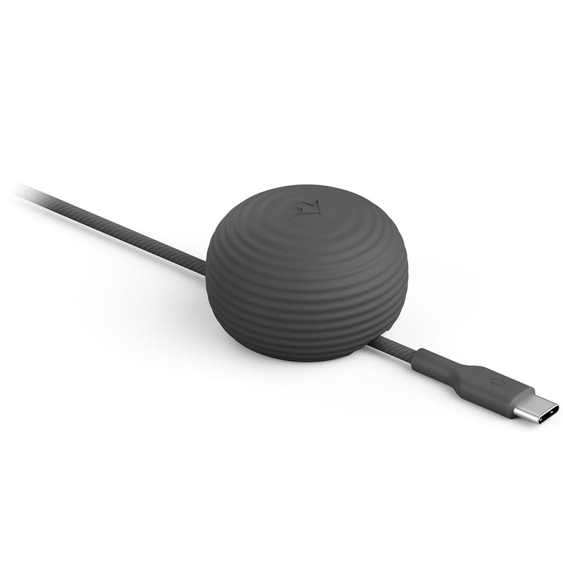 Twelve South CableStay USB-C Cable & Weighted Anchor – 5-ft (1.5 m) USB-C to USB-C 60W Charging Cable, Desk Cable Holder for iPhone, iPad, AirPods, MacBook Air, and More (Slate) Slate