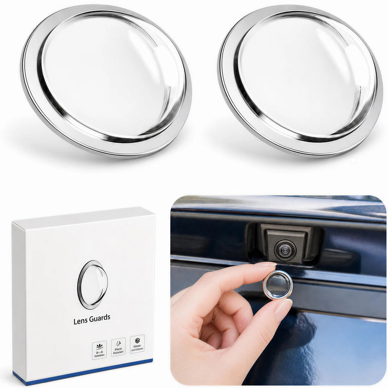 2Pcs Car Camera Lens Protector, Clear Backup Camera Cover and Lens Guard | For compatible front, rear, side and 360-degree cameras; helps shield exposed lenses from rain spots, dust, grit and scrapes