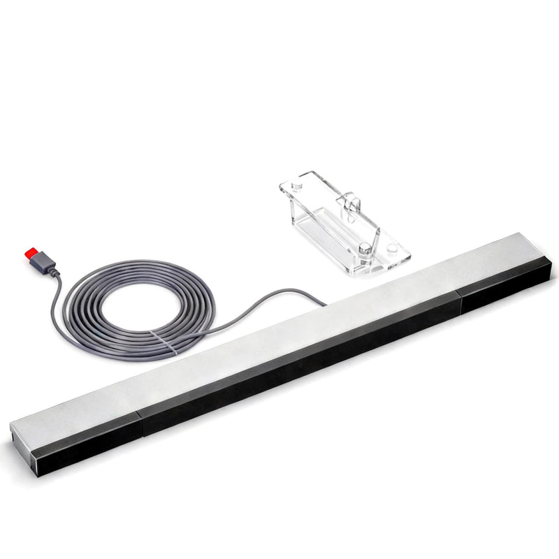 Wii Wired Sensor Bar for Wii and Wii U Console, Motion Game Accessories | Wii Motion Sensor Bar with Stand, Plug and Play, Wired Infrared Ray Sensor Bar, Wii Game Accessories