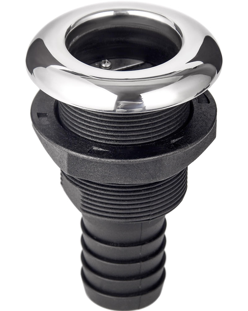 Boat Scupper Drain with Flapper – Thru Hull Self-Bailing Valve, Anti-Backflow Design,316 Stainless Trim, Easy Install for Boats & Yachts.1-1/2"、1" or 1-1/2" Big Size. 1-1/2" BIG-1 Pack