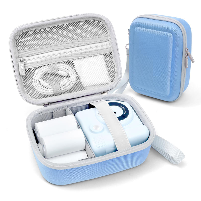 Krypthos Kids Instant Print Camera Case for Dylanto for ESOXOFFORE (Blue) | Compatible with ESOXOFFORE, Dylanto, DUDUDRAGON, Zostuic, Gofunly, Cimizi, Paper Storage, Shockproof, Durable, Easy to Carry Blue