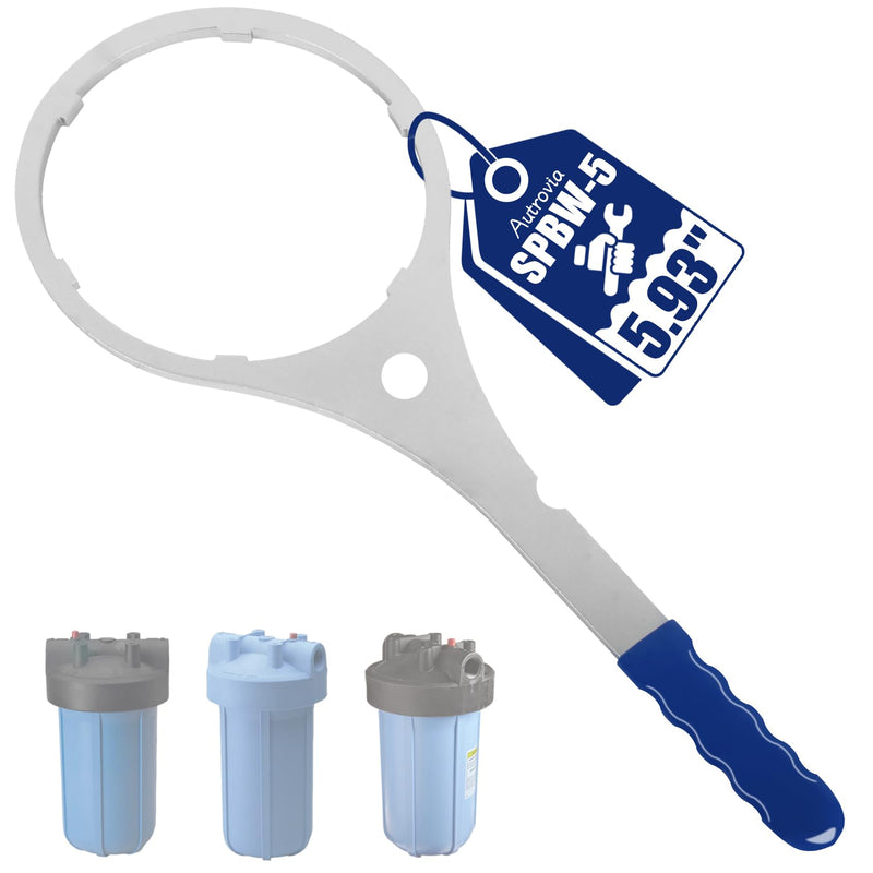 SPBW-5 Water Filter Housing Wrench 5.93 In, Heavy Duty Metal Replacement for SW-3, Compatible with Pentek 10" Big Blue & GE GXWH40L Whole House Filter Housing, Fits for Culligan Pentek Plymouth