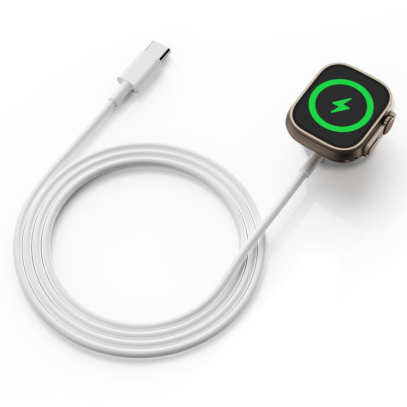 2026 Upgraded Wireless Charging USB-C 3.3FT Cable for Apple Watch Charger | iWatch Portable Travel Apple Watch Magnetic Charger Compatible with Apple Watch Series Ultra/SE 3/SE 2/11/10/9/8/7/6/5/4/3/2 3.3ft-Whtie