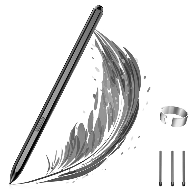 TiMOVO Magnetic EMR Stylus Pen Compatible with Remarkable 2, Black | 4096 Pressure Levels, No Charging, Digital Eraser, Palm Rejection, Tilt Support, 3 Replacement Tips