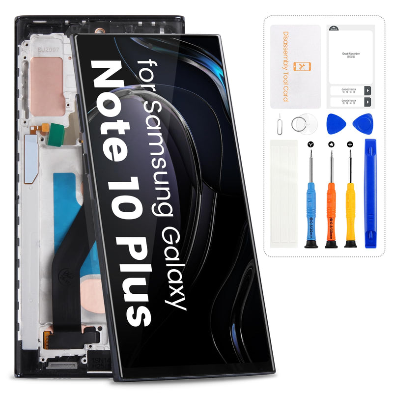 for Samsung Galaxy Note 10 Plus Screen Replacement with Frame,Incell,Black | for SM-N975 SM-N976,Note10+ LCD Display Touch Digitizer Assembly, with Repair Kits