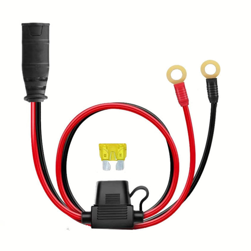 Suitable for Accessories of NOCO Battery Charger, GC008 X-Connect M10 (3/8 inch) XL Hole Terminal Connector, Replacement Wire Harness, smart Battery trickle Charger Cable, Equipped with 20A Fuse 1