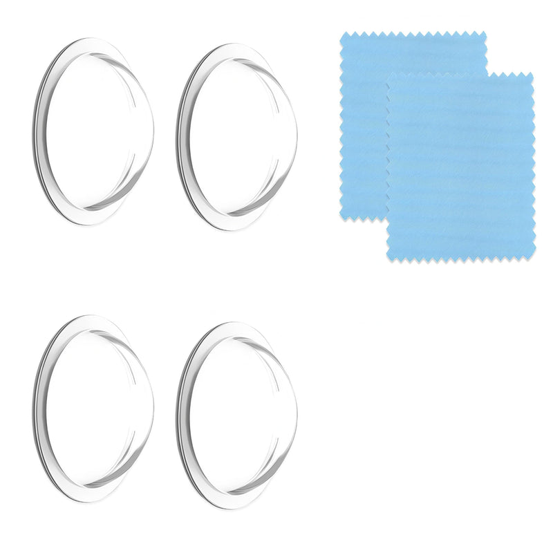 4PCS Car Camera Lens Protector,Car Backup Camera Lens Cover with 2PCS Cleaning Cloth,Ultra Clear Protective Film,360° All-Round Protection,Anti-Scratch&Waterproof,Compatible with Most Vehicle Cameras