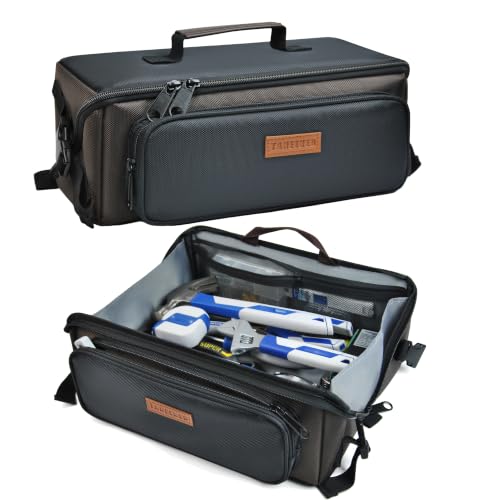 Small Tool Bags/Pouches for Men, 13-Inch.Electrician/HVAC Tool Pouches Bag with Compartments.