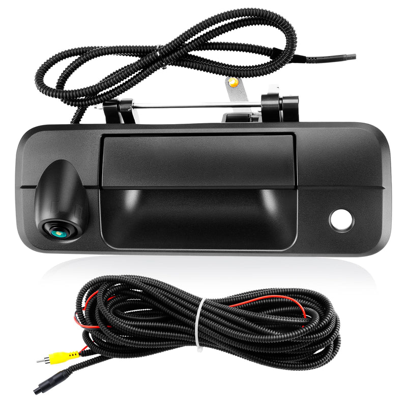 LCWRGS Tailgate Latch Handle Backup Camera Night Vision OE# 69090-0C051 | Compatible with 2007 2008 2009 2010 2011 2012 2013 Toyota Tundra Tail gate Door Handle Rear View Camera, Key Hole