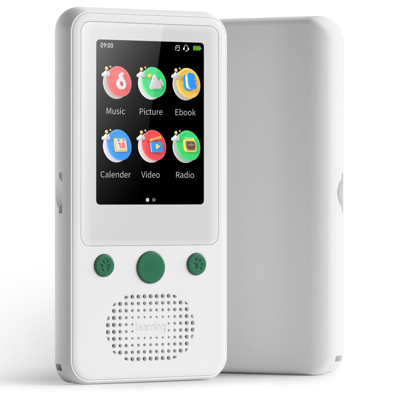 TIMMKOO A5 MP3 Player for Kids, 2.4" Touch Screen MP3 Player with Bluetooth, No WiFi, 65H Playback Portable Music Player with Speaker, Support Up to 128GB TF Card 4GB