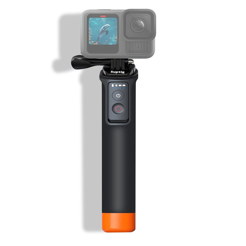 Suptig Floating Selfie Stick with Remote Control, Floating Handle Grip, Remote Handle Stick Compatible for GoPro 13/12/11/10/9/8, DJI Action 6/5 Pro, for Insta 360X2/X3/X4/X5.