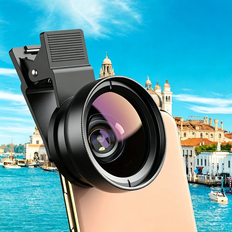New HD 37mm 0.45x Super Wide Angle Lens with 12.5X Super Macro Lens for iPhone Smartphones Phone Lens Kit