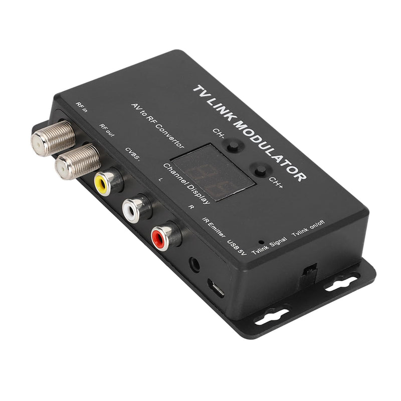 Generic UHF Modulator, AV to RF Converter with Adjustable Audio Video Output Level, Compatible with Set Top Box, for Local CATV System PAL Optional